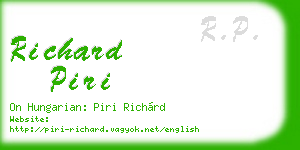 richard piri business card