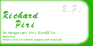 richard piri business card